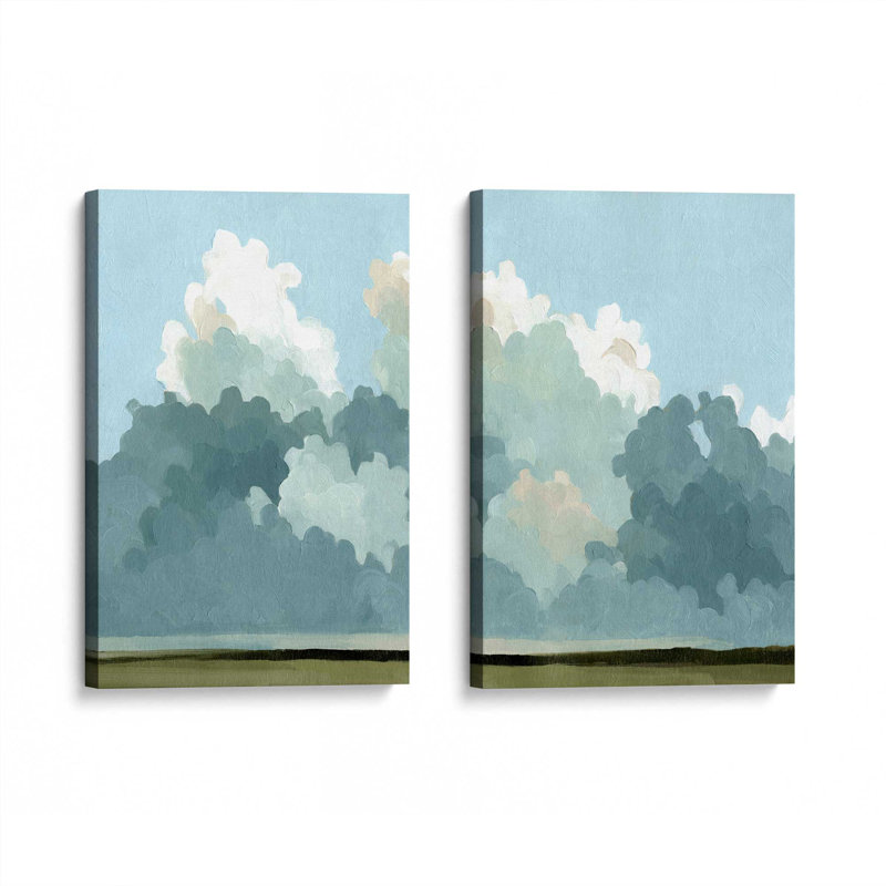 Tranquil Overgrowth Set of 2, 18" H x 24" W, Wrapped Canvas
