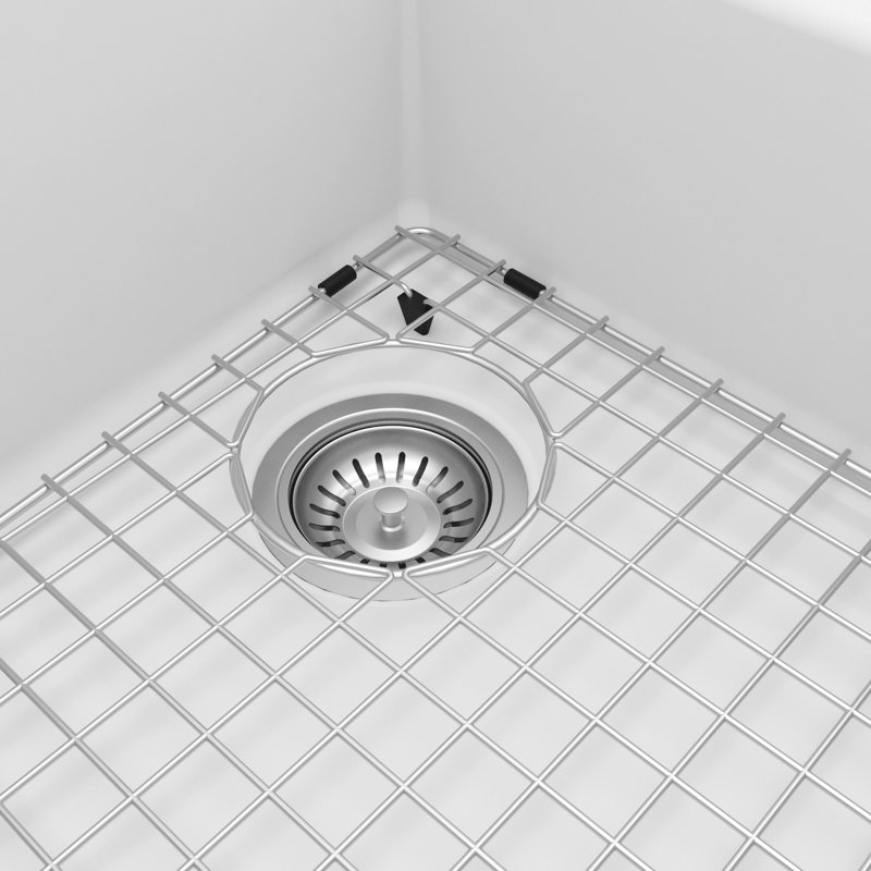 Ensemble d'évier de cuisine à double cuve 60/40 Karran Quartz 32 "X 19-1 / 2", Blanc