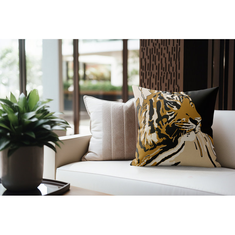 Coussin d'intérieur Leon, Bois de tempête, 16 po x 16 po