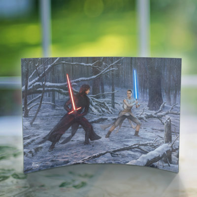 Impression sur acrylique incurvée Star Wars (The Duel: Rey Vs Ren)