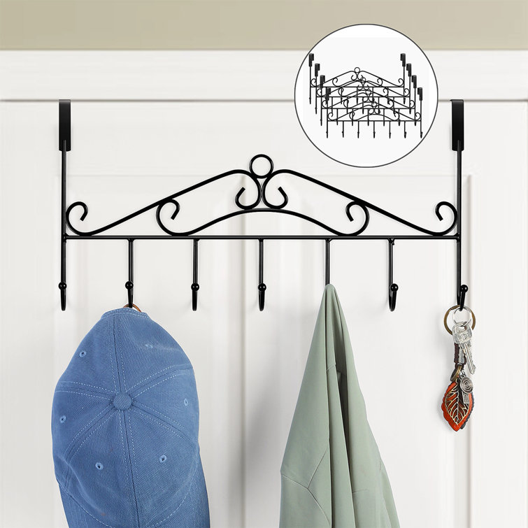 Over The Door Hooks, Over The Door Hanger for Hanging, Over Door Towel Rack  Coat Rack Hanger Hooks for Clothing, Anti-Rust Overdoor Organizer Rack