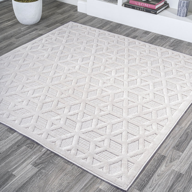 Tapis intérieur / extérieur Raeshelle, Carré 5 pi 3 po
