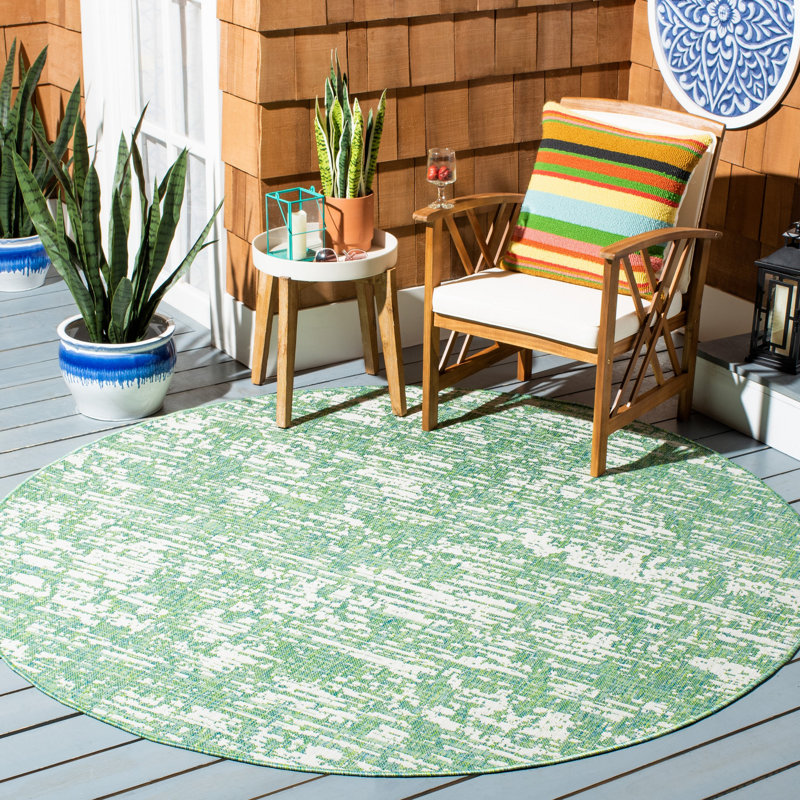Tapis d'intérieur / extérieur Willaurie Performance, Rond 6 pi 7 po