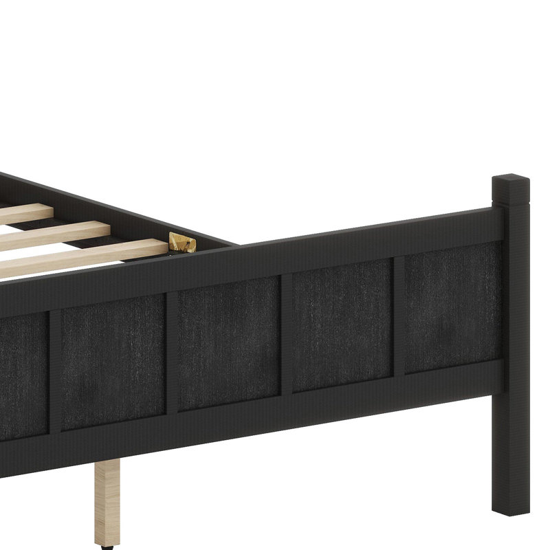 Structure de lit minimaliste de style Shaker, Black