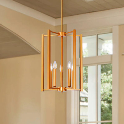Luminaire suspendu géométrique à 5 lumières Kynsli