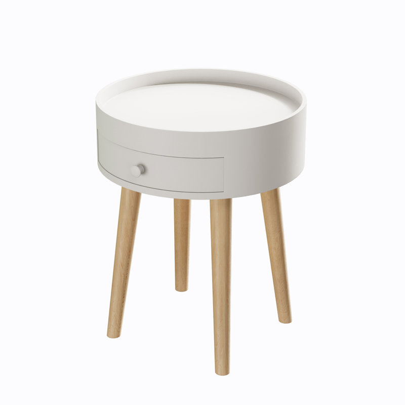 Table de chevet 15 po Karana, Blanc