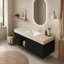 Meuble-lavabo flottant mural 48 po avec lavabo, 48 po, noir pour rangement de salle de bain-2849888-2849890-2849893