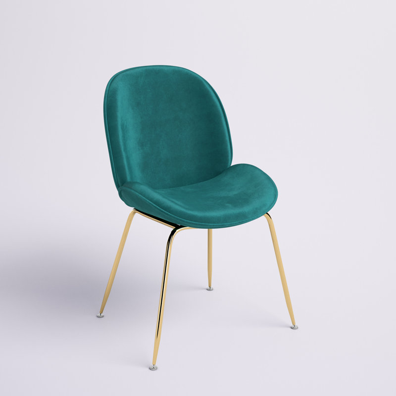 Chaise d'appoint rembourrée Collins, Vert