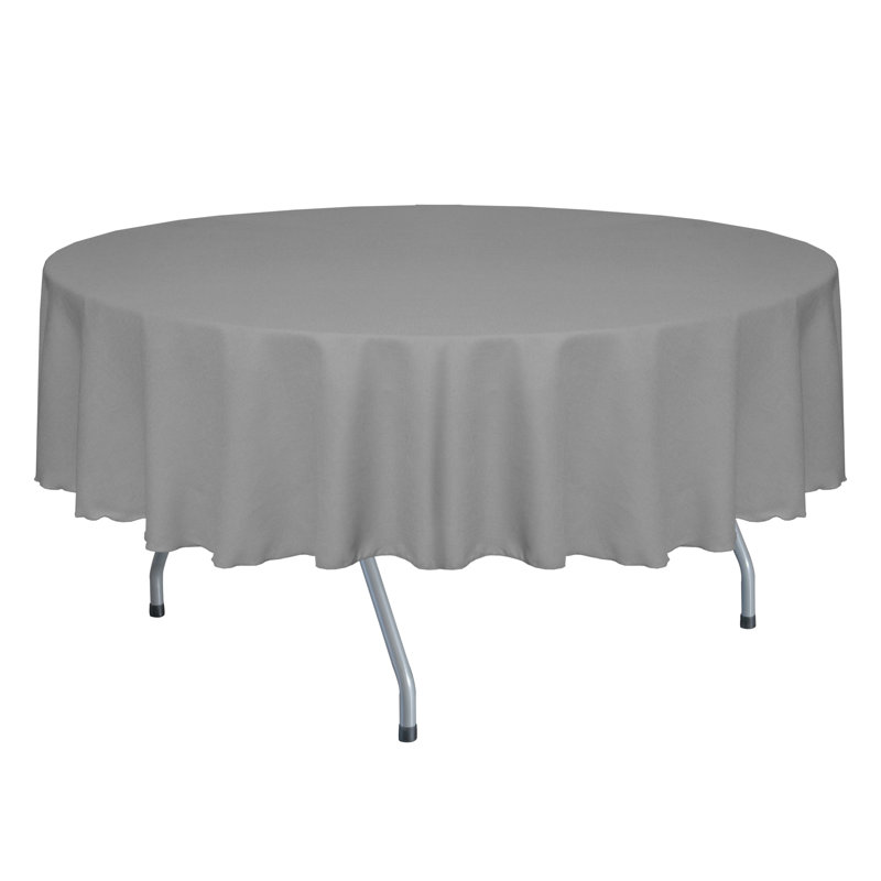Ultimate Textile Round Tablecloth, 58" Round, Charcoal, 3