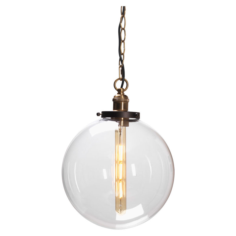 Gussie 1 - Light Sphere Pendant, Black/Gold