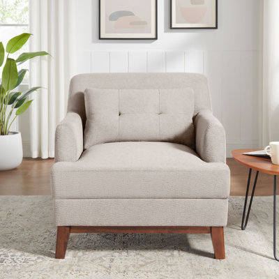 31'' Wide Upholstered Armchair With Pillow