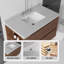 Meuble-lavabo flottant 36 po avec lavabo, porte à fermeture en douceur, comptoir en granite blanc de 2 po et dosseret, contreplaqué-131299757-131299758