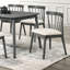 Chaises de salle à manger pliantes rustiques en bois massif 2 pièces en gris, style rétro traditionnel, dossier à lattes confortable, assemblage sans tracas pour une utilisation dans le jardin avec structure grise, sièges ergonomiques, configuration extérieure-942145431