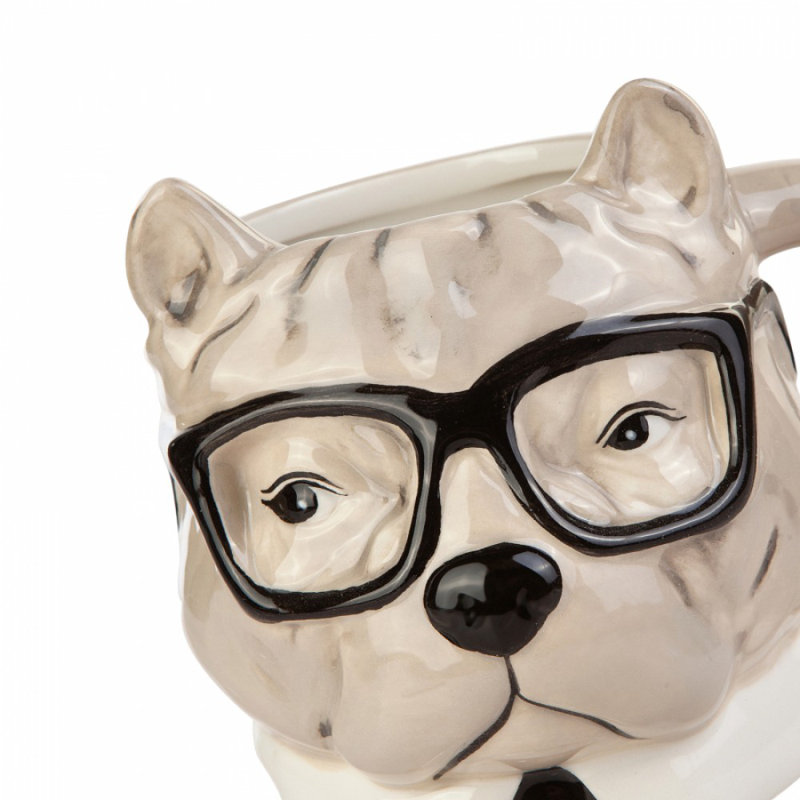 Karaca Animal Bulldog Stoneware Mug, 483ml, Multi