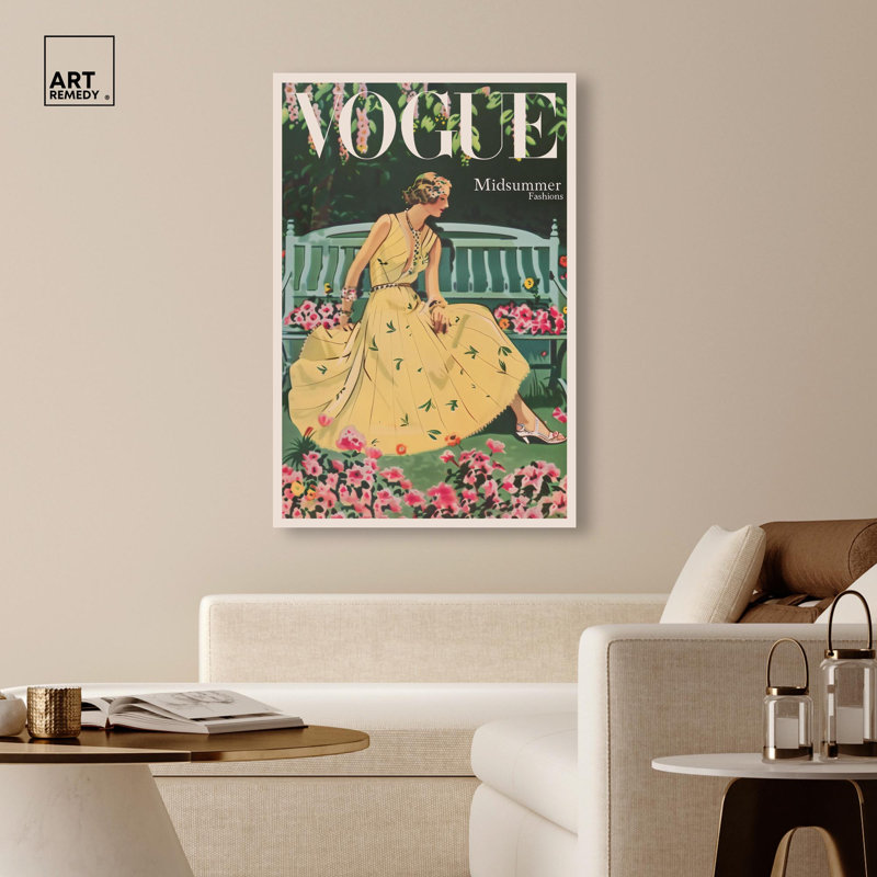 Couverture «Midsummer Fashion» par Art Remedy, Toile tendue, 24" H x 16" W, Toile tendue