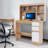 Modern Writing Desk With Bookshelf(Product Height: 51.54In)-1073144129