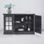 Buffet de 45 po de largeur, armoire en MDF avec 3 portes en miroir en acrylique et tablettes réglables, armoire résistante aux rayures et à l'eau pour le salon, la salle à manger et la cuisine, noir-131073428