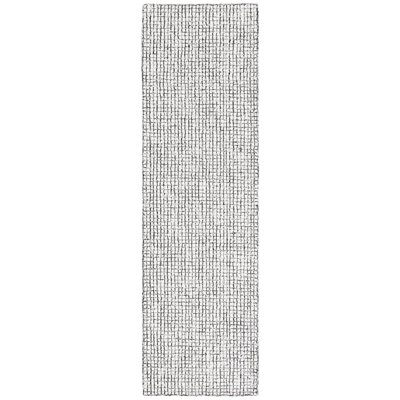 Rowe Ivory Black Hand-Tufted Checkered Rug