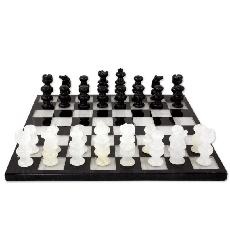 Salvo Wrought Studio™ Handmade 13.75'' L Stone Chess Game Set