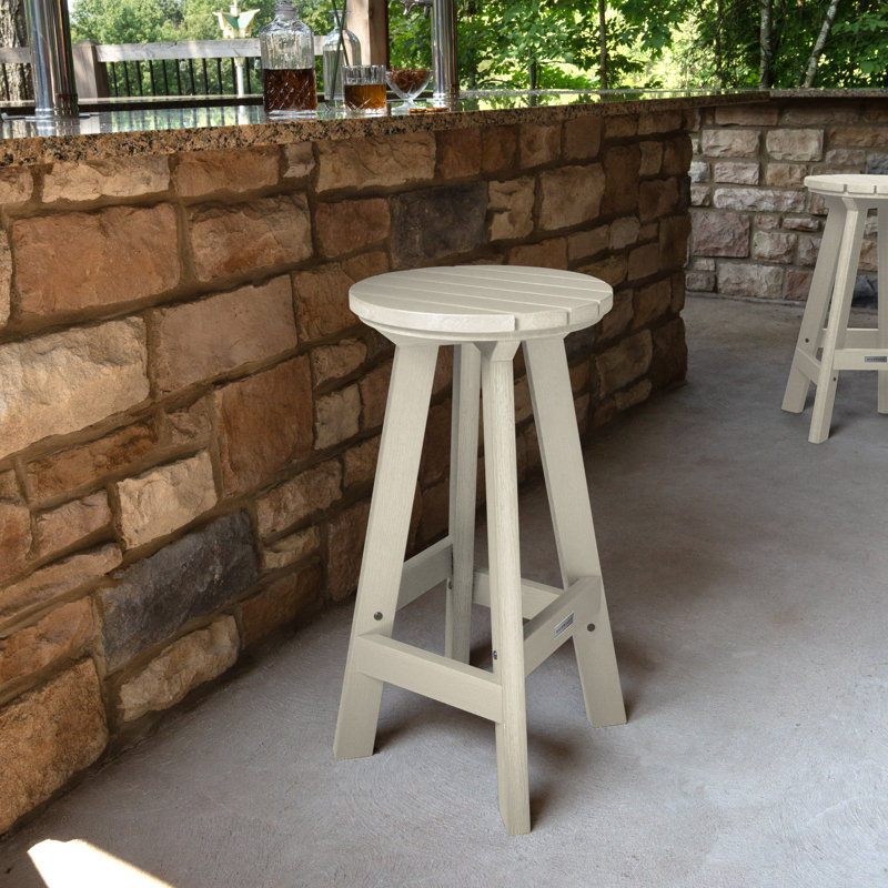 Tabouret de bar 15 po Preister, Blanc délavé