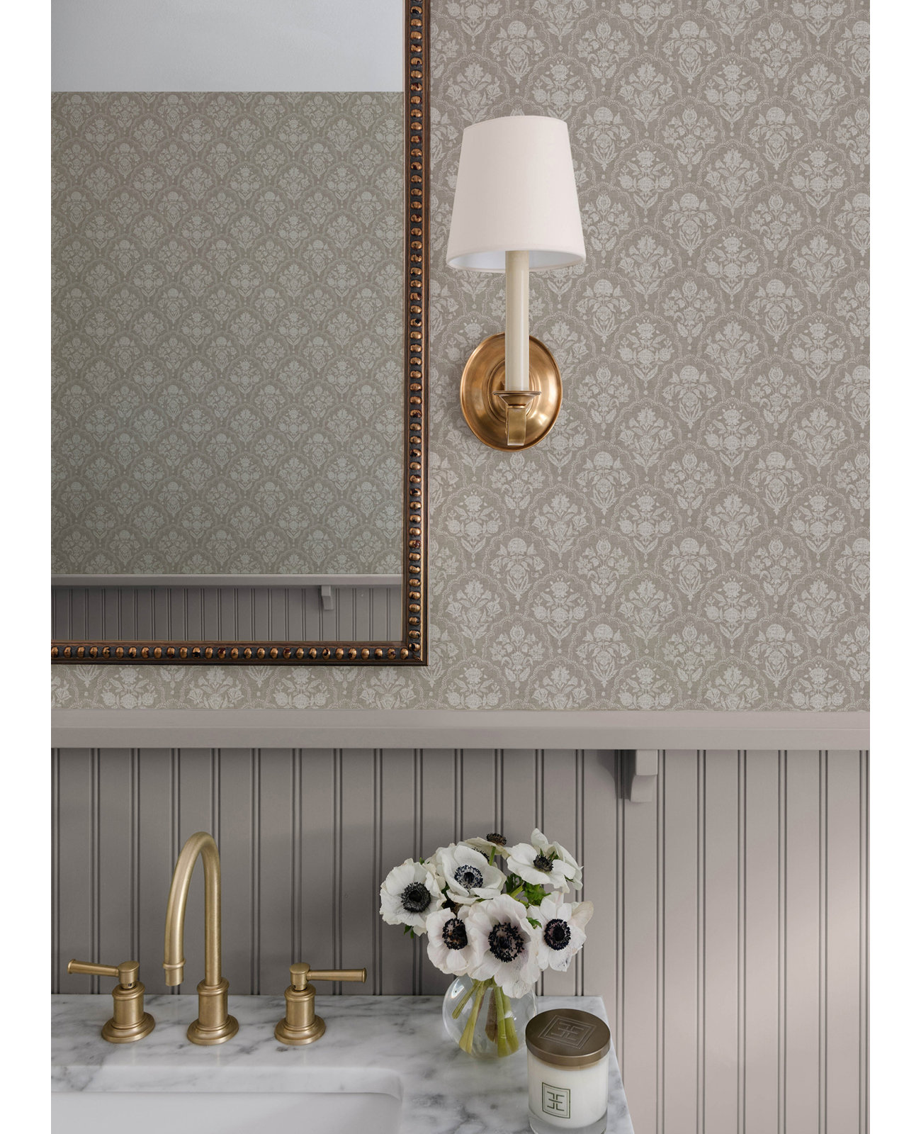 Fishscale Wallpaper Double Roll, Gray