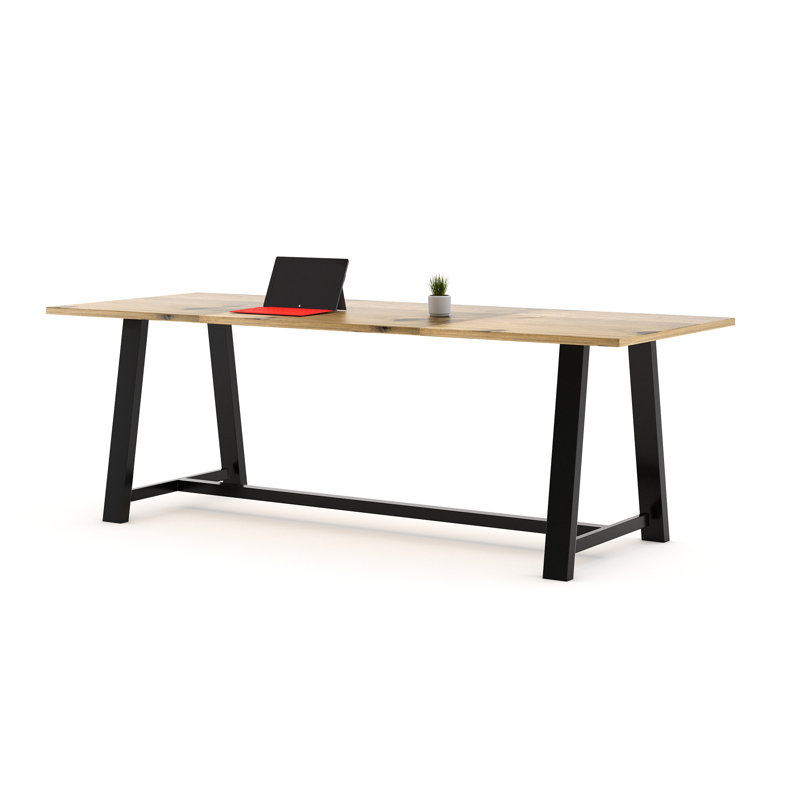 Midtown Solid Wood Breakroom Table, Teak, 30" H x 120" L x 36" W