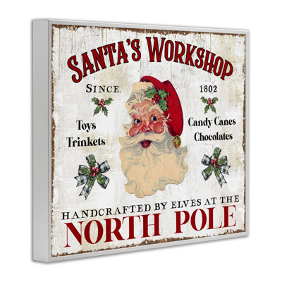 North Pole Santa's Workshop Framed Giclee Art by Creatif Belle
