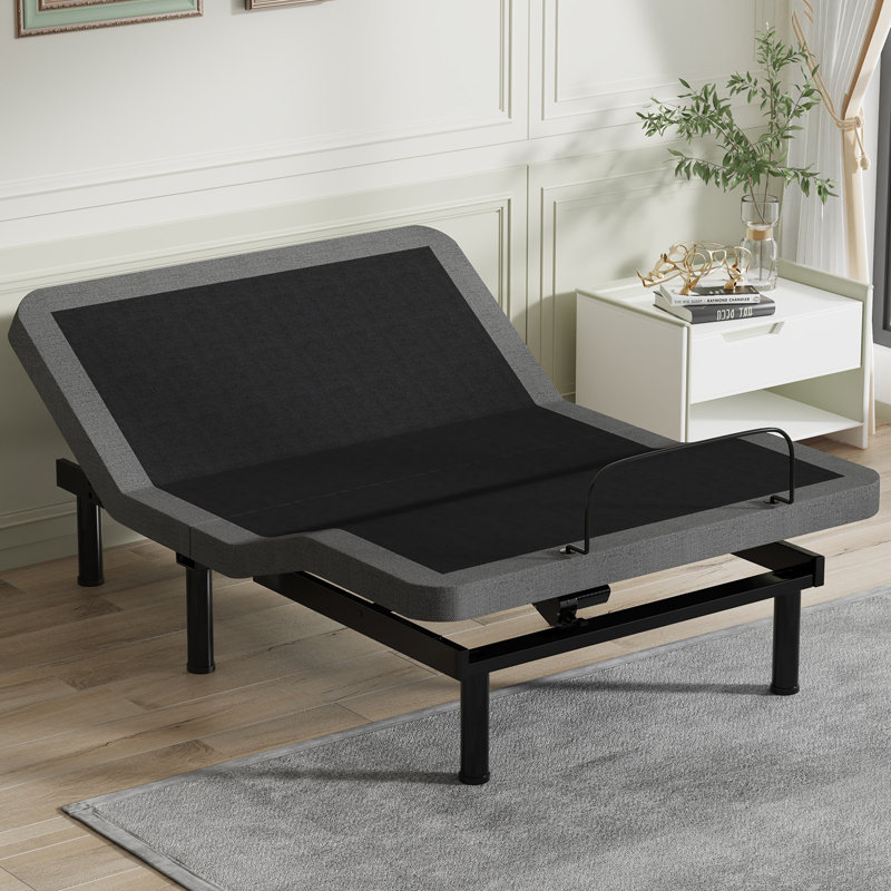 Base de lit réglable avec commande vocale, application Bluetooth, massage double, lumières sous le lit, Grand lit