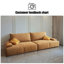 Causeuse-coussin modulaire orange 100% polyester-1183243768