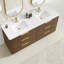 Meuble-lavabo double 72 po en noyer clair Zanica-129171917-137544565