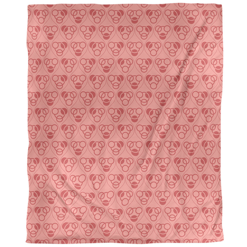 Housse de couette simple Circles Waves, Housse de couette pour très grand lit, Polyester brossé, Rouge