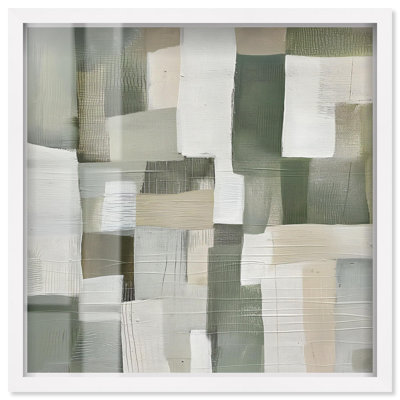Pale Jade Green I Shadowbox Print Modern Wall Decor by Art Remedy