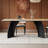 Vintage rectangular dining table and chair set-111045140