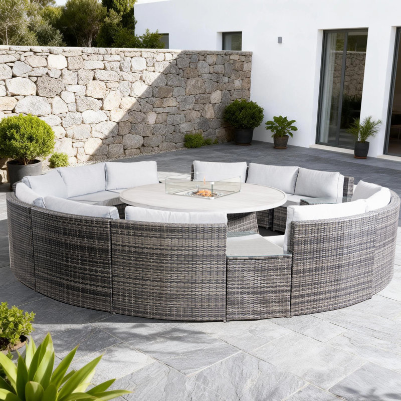 Ensemble de conversation pour 12 personnes avec coussins