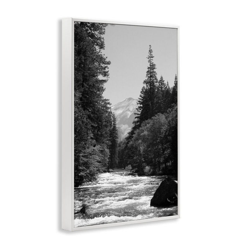 Merced River Flow Framed Giclee, design by Kim Curinga, 30" H x 20" W, Coastal White Giclee Framed