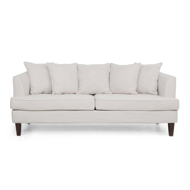 Canapé 73,5 po à accoudoirs encastrés, canapé moderne, canapé rembourré, canapé confortable, canapé d'appoint, Beige
