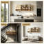 Wine Bottle & Glass Rack Natural Wood