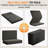 4'' Gel Memory Foam Mattress Single Size, Portable Tri-folding Mattress With Washable Cover, Black-1557044977-1553312241