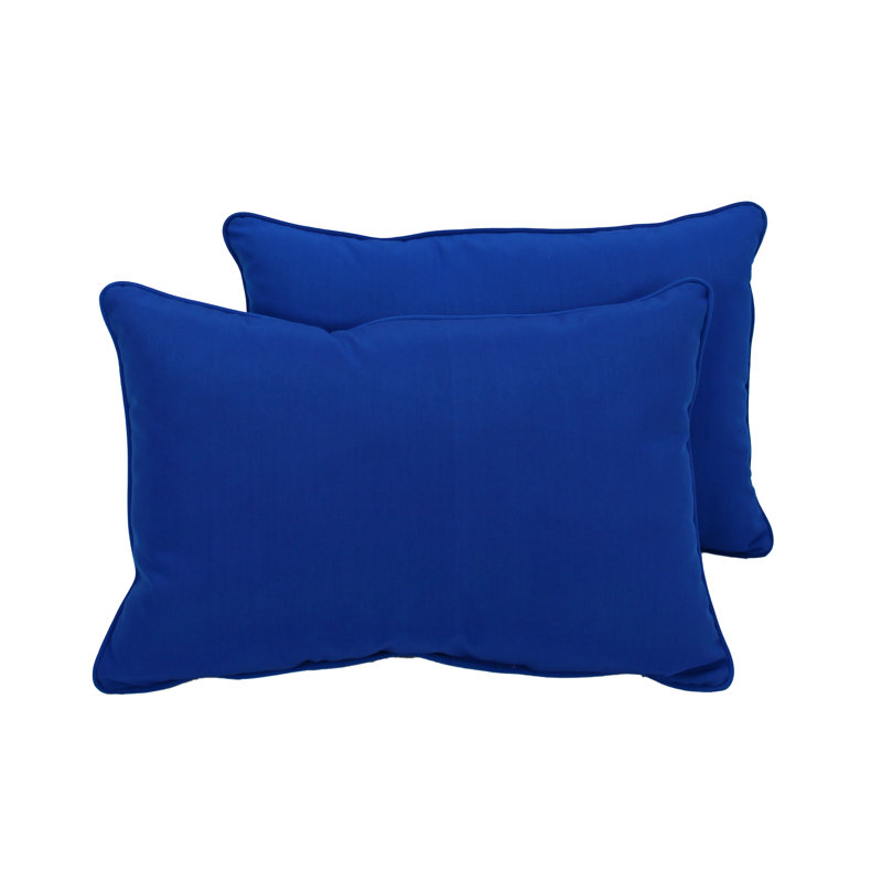 Housse et insert de coussin rectangulaire intérieur / extérieur Element, 12 po x 20 po, Bleu éclatant