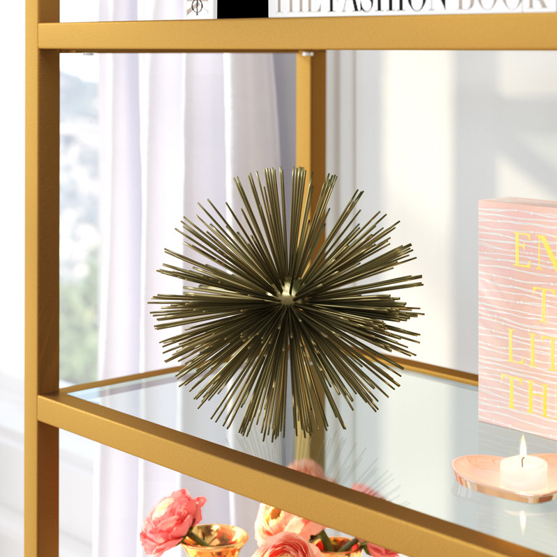 Erizo Spiked Large Sphere, Gold, 10" H x 10" W x 10" D