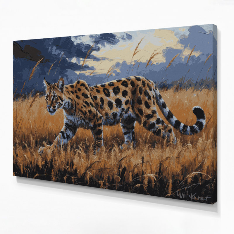 Art animalier sur toile brun, H 11 po x l 14 po