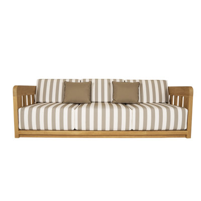 Ensley 90'' Teak Outdoor Patio Sofa