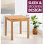 Madelynn Oak Square Wood Top Dining Table with Steel Base