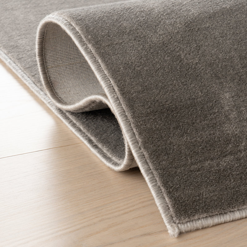  Zephira Modern Solid Area Rug, Runner 2'6" x 8', Gray
