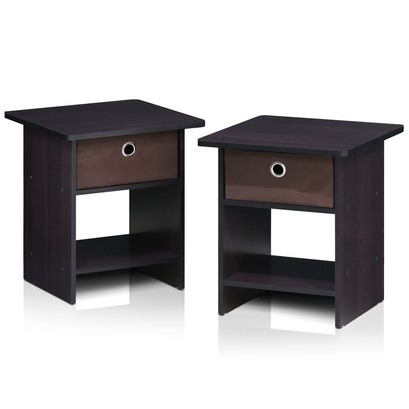 Pelkey 2 - Drawer End Table Set, Dark Walnut
