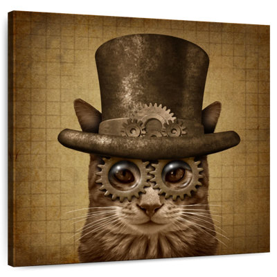 Chat Steampunk rétro