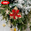 12 pièces de fleurs artificielles, fleurs de Noël, fleurs en poudre, décoration de la maison, ornements de couronne, accessoires de finition-431795279