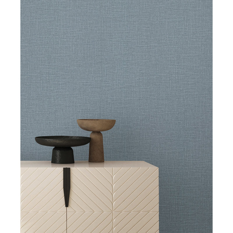 Papier peint métier à tisser, Bleu