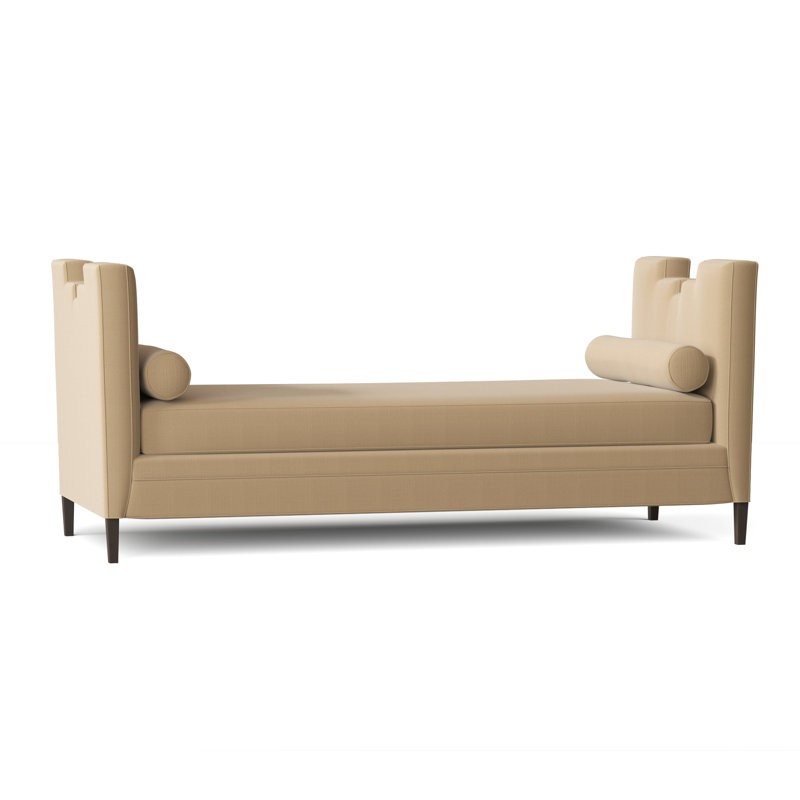 Banc rembourré Ida, Papier de riz Sachi, Blanc antique