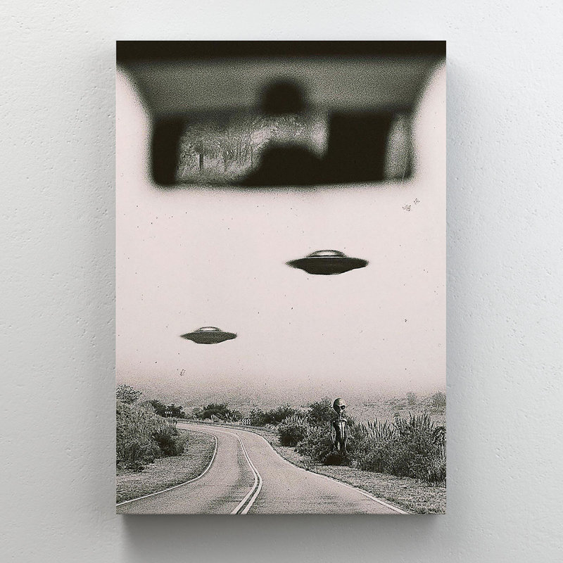 " Ufos And Aliens ", 36" H x 24" W x 2" D